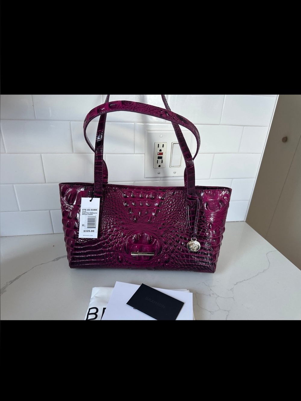 Brahmin Tonya sugar plum Melbourne leather - Picture 2 of 7